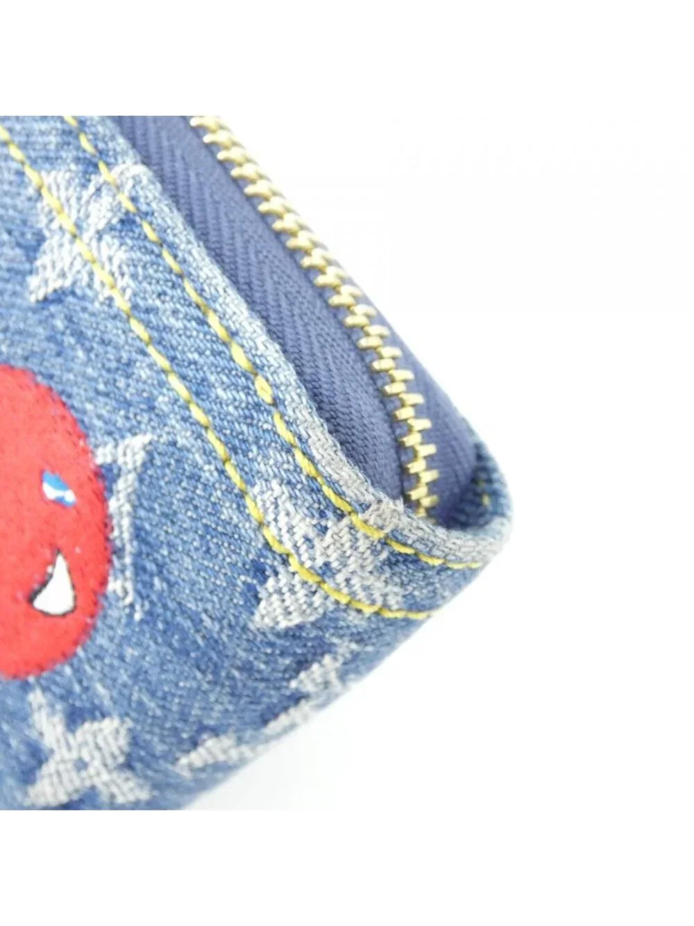 Louis Vuitton Monogram Cherry Denim Zippy Wallet